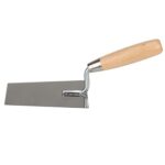 Mistrie Trapezoidala Inox 140 x 10 mm, Maner Lemn, RNM